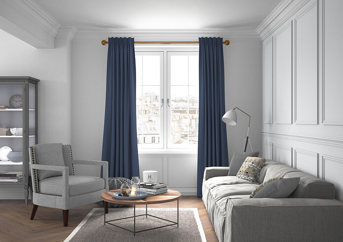 Sunningdale, Indigo - Made to Measure Curtains - Image 5